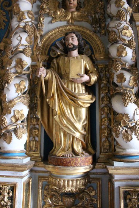 statue du retable de la chapelle sud : saint martyr non identifié