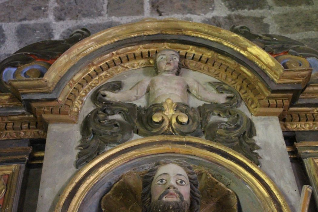 retable de saint Roch, détail du fronton