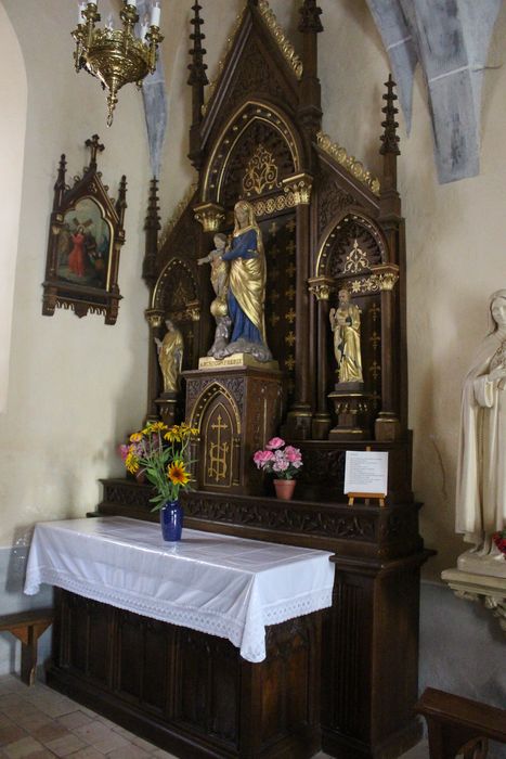 retable secondaire, statue : Vierge à l'Enfant