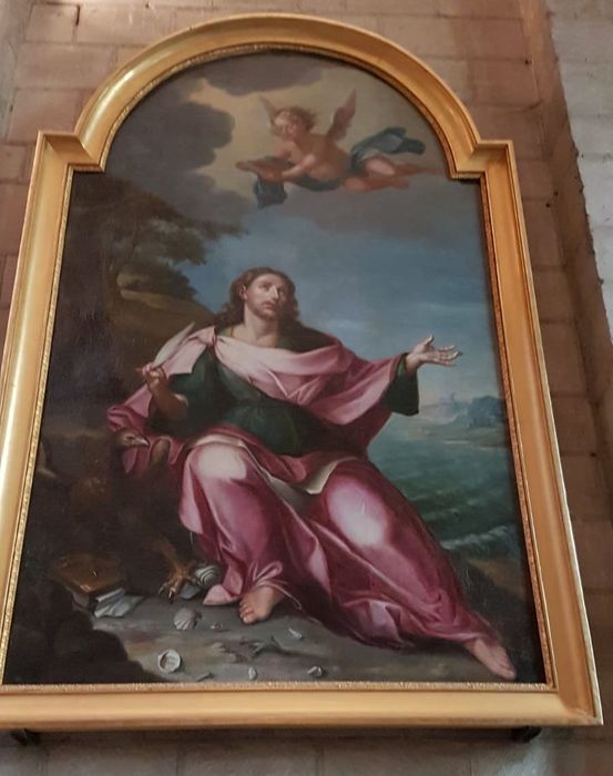 tableau : saint Jean à Patmos