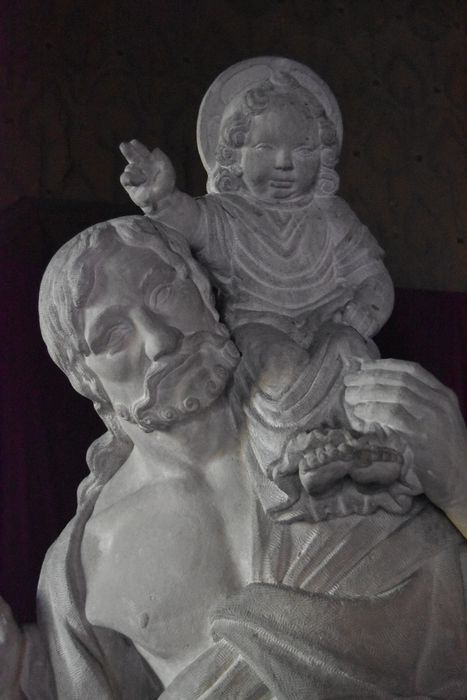 statue : saint Christophe, vue partielle - © Ministère de la Culture (France), Médiathèque du patrimoine et de la photographie, diffusion RMN-GP