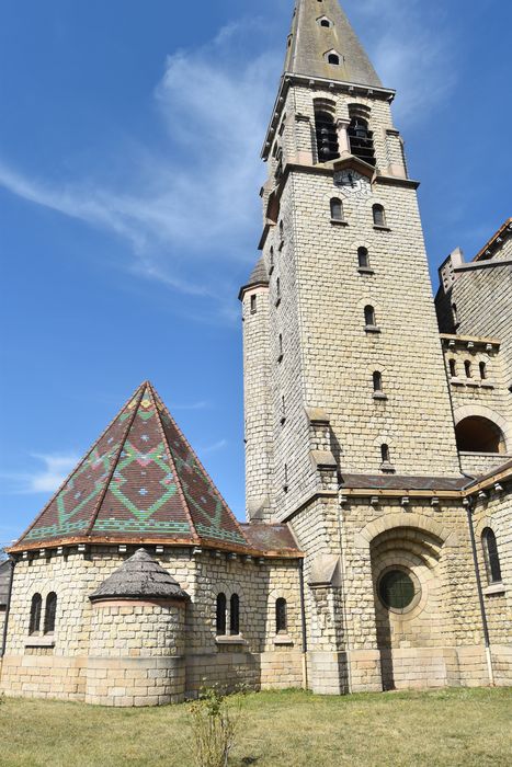 chapelle baptismale et clocher, élévation est