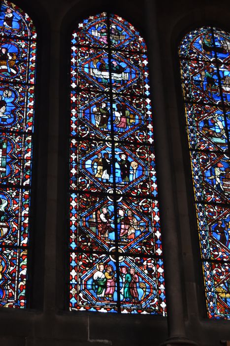 verrière du bras du transept nord : Vie de saint Pierre et de saint André