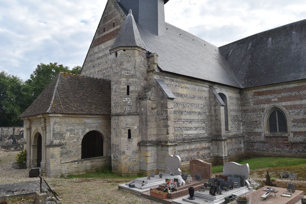 façade latérale sud, vue partielle