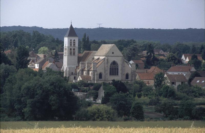 Vue générale du village, ensemble sud-est de l'église