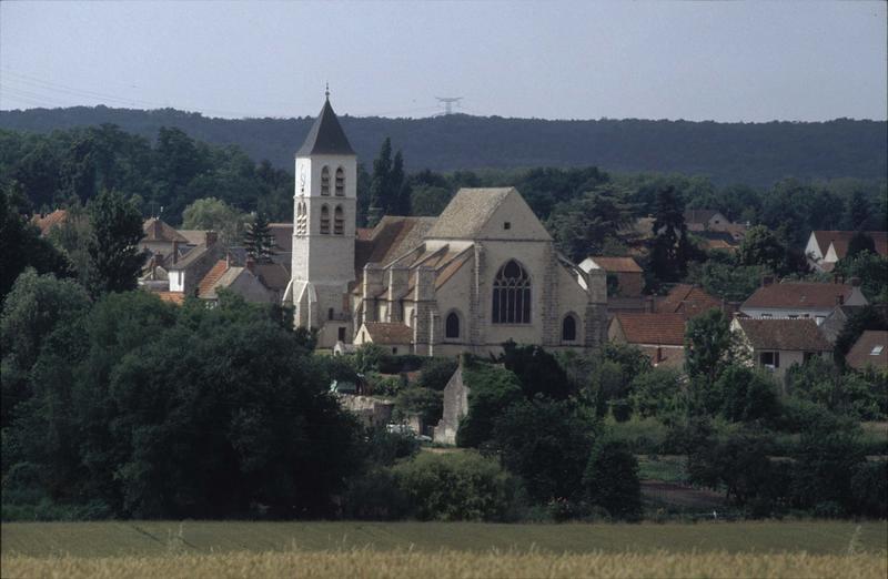 Vue générale du village, ensemble sud-est de l'église