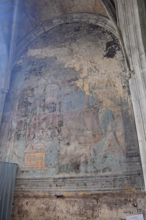 chapelle latérale sud, peinture monumentales