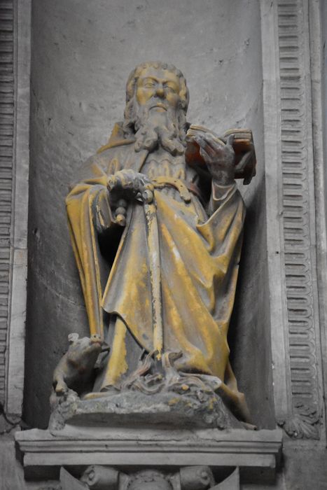 statue : Saint Antoine et son cochon