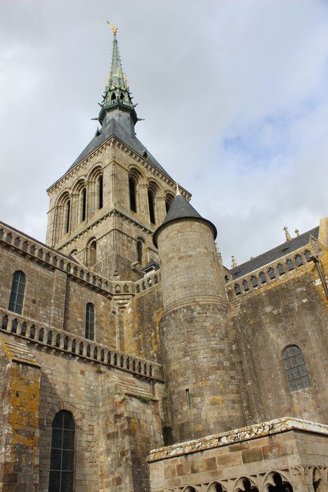 Église abbatiale, clocher, élévations sud et ouest