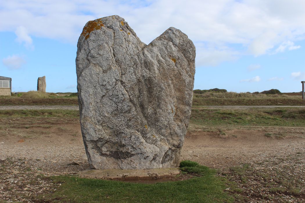 vue générale du menhir dans son environnement