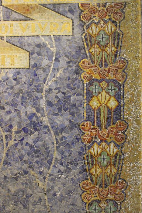 choeur, revêtement mural de mosaïques, détail