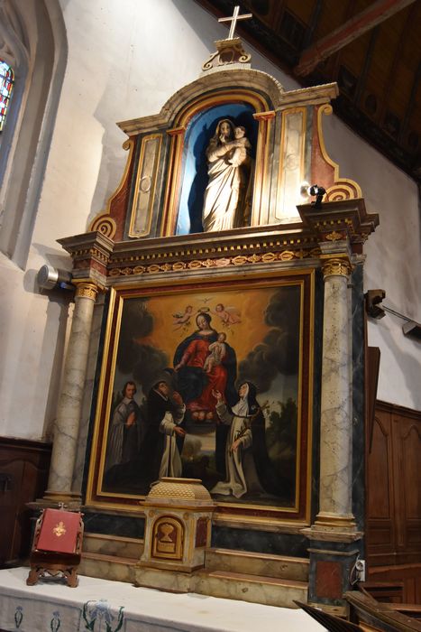 retable latéral nord, tableau : Remise du rosaire (la)