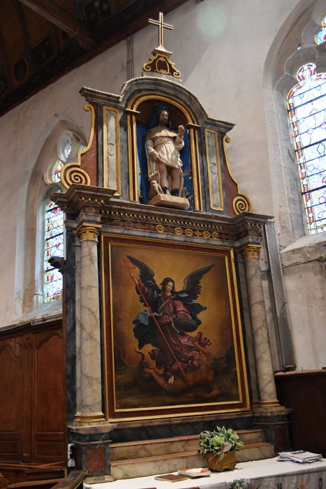 retable latéral sud, tableau : Saint Michel terrassant le dragon