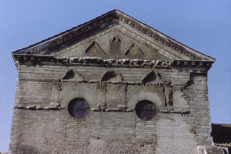 Façade sud, partie supérieure