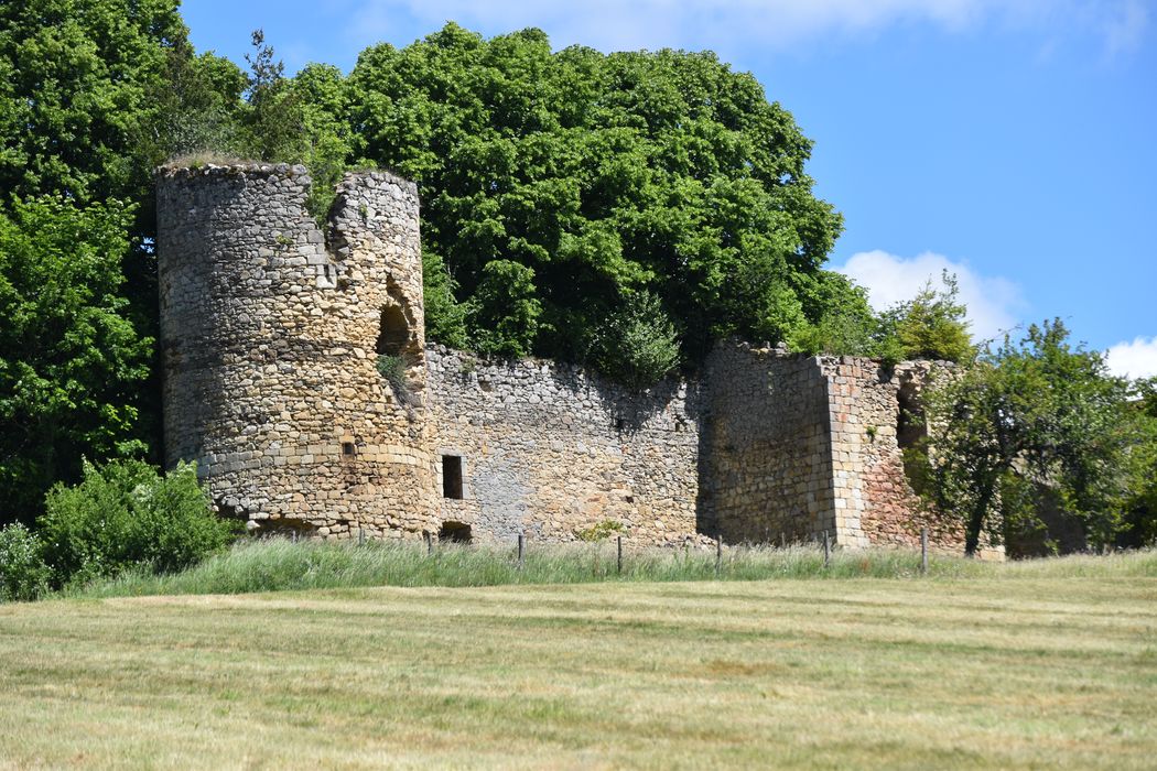 vue partielle des ruines depuis l’Ouest