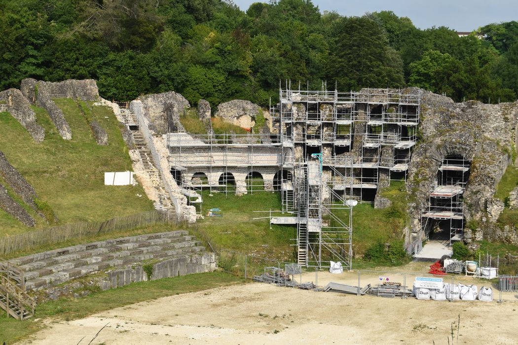 vue partielle des ruines depuis l'Ouest