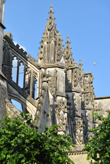 Façade latérale sud, détail des pinacles