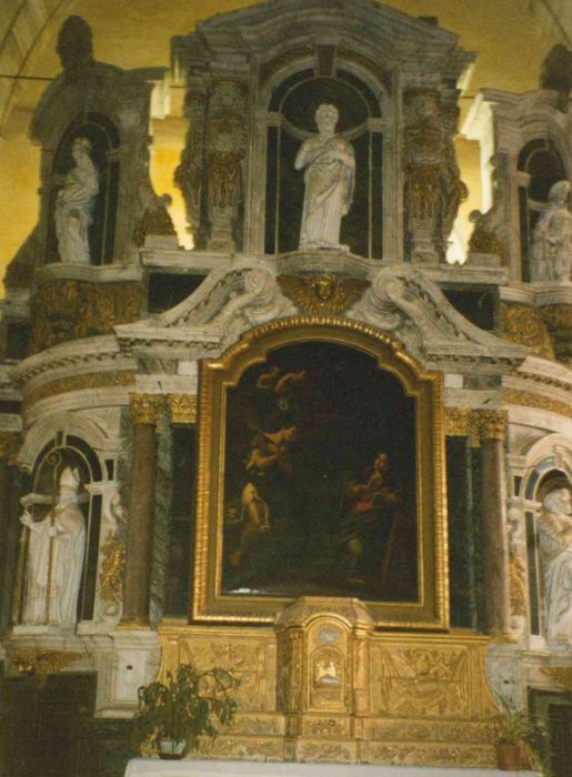 maître-autel, tabernacle, retable, tableau : Annonciation (l’)