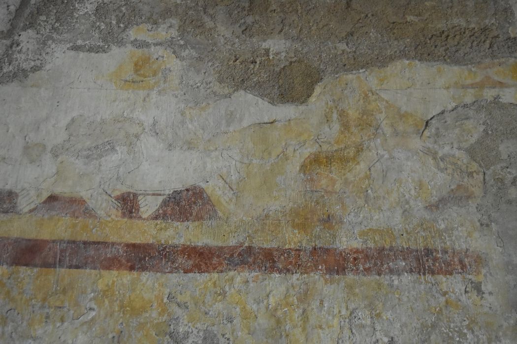 peinture monumentale dans la chapelle Saint-Quentin, détail