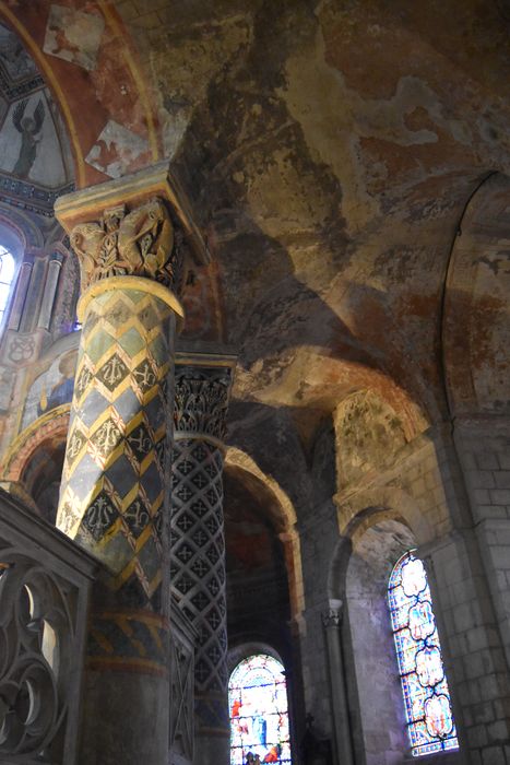 déambulatoire du choeur, peintures monumentales, vue partielle