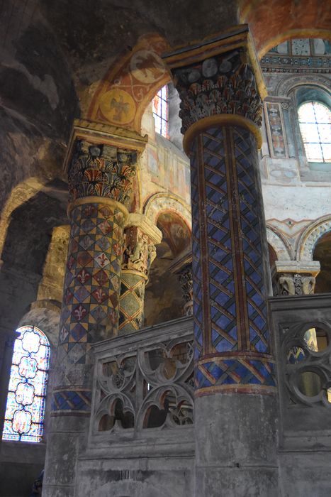 déambulatoire du choeur, peintures monumentales, vue partielle