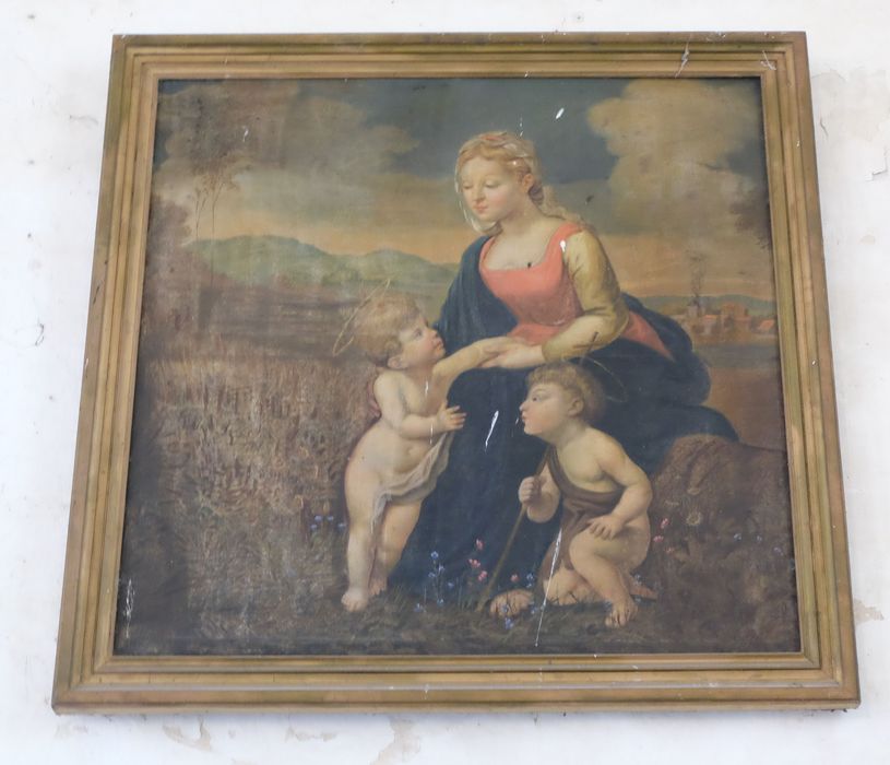 tableau : Vierge à l'enfant et saint Jean-Baptiste