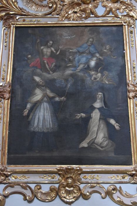 tableau : la Sainte Trinité adorée par un saint Evêque et sainte Catherine de Sienne - © Ministère de la Culture (France), Médiathèque du patrimoine et de la photographie, diffusion GrandPalaisRmn Photo