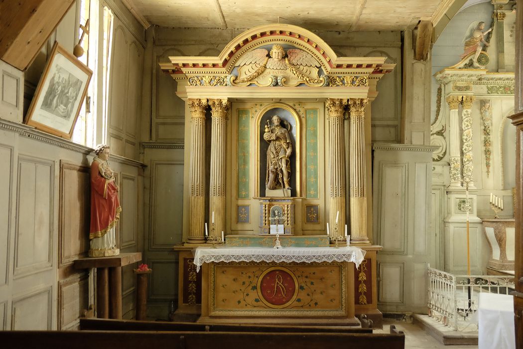 Autel de Saint-Roch avec son retable et son tabernacle