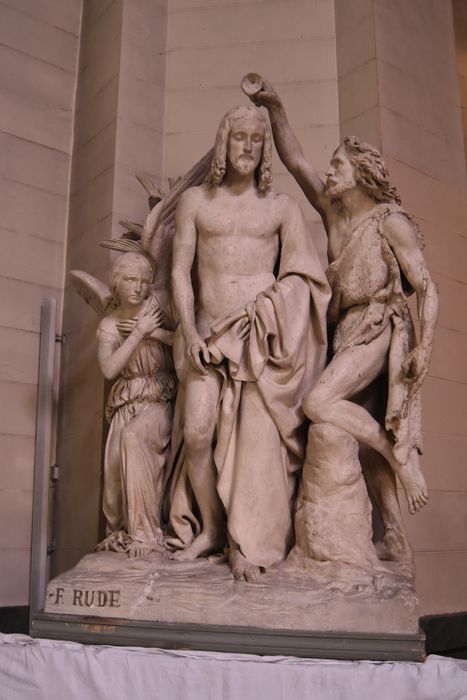 groupe sculpté : le Baptême du Christ