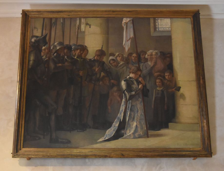 tableau : Jeanne d'Arc priant dans l'église de Sèvres