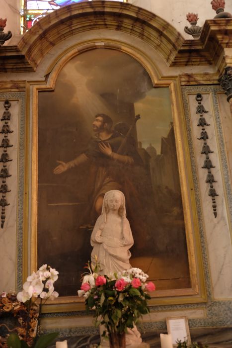 retable latéral nord, tableau : Saint Roch, et deux statues : Vierge et Saint Jean - © Ministère de la Culture (France), Médiathèque du patrimoine et de la photographie, diffusion GrandPalaisRmn Photo