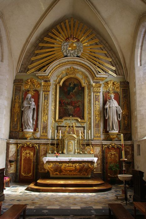 autel (maître-autel), emmarchements, gradins, tabernacle, exposition, retable, lambris, portes de la sacristie - © Ministère de la Culture (France), Médiathèque du patrimoine et de la photographie, diffusion GrandPalaisRmn Photo