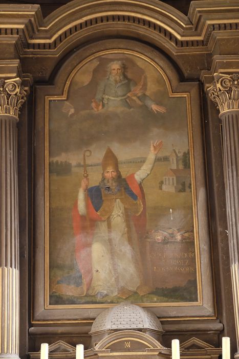 retable du maître-autel et son tableau : Saint Médard