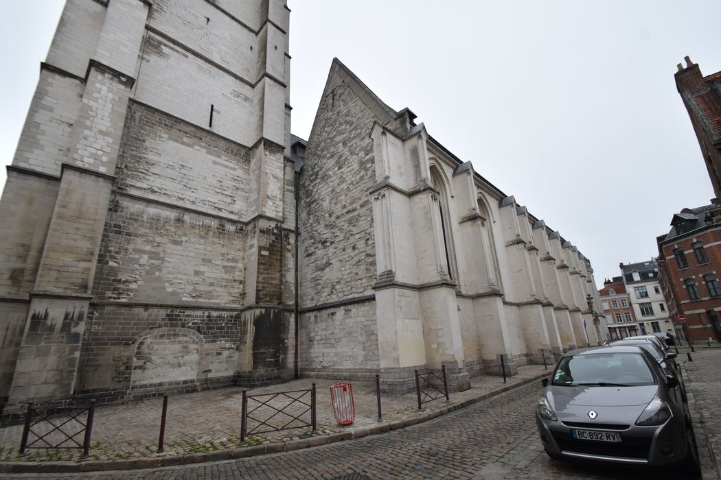 clocher et façade latérale, ensemble sud, vue partielle