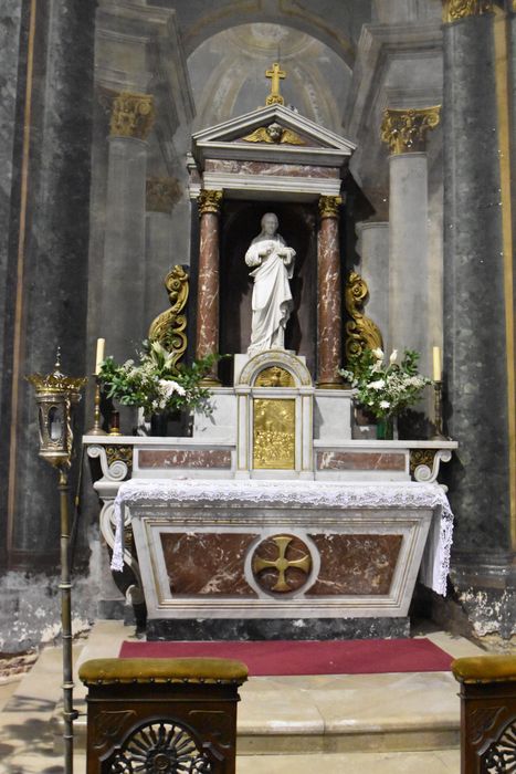 Porte du tabernacle de l'autel de la chapelle du Sacré-Coeur : la Cène