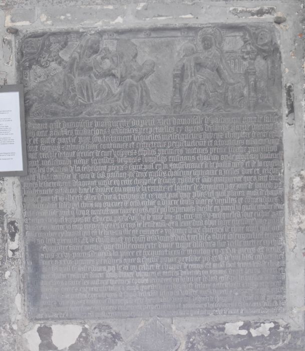 plaque funéraire de Marguerite du Petit Rieu - © Ministère de la Culture (France), Médiathèque du patrimoine et de la photographie, diffusion GrandPalaisRmn Photo