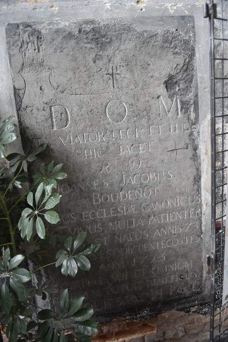 plaque funéraire de Jean-Jacob Boudenot, chanoine