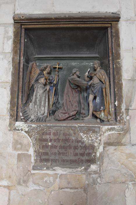 monument funéraire d'un vicaire : Christ et saint Thomas le donateur accompagné de saint Michel (le) - © Ministère de la Culture (France), Médiathèque du patrimoine et de la photographie, diffusion GrandPalaisRmn Photo