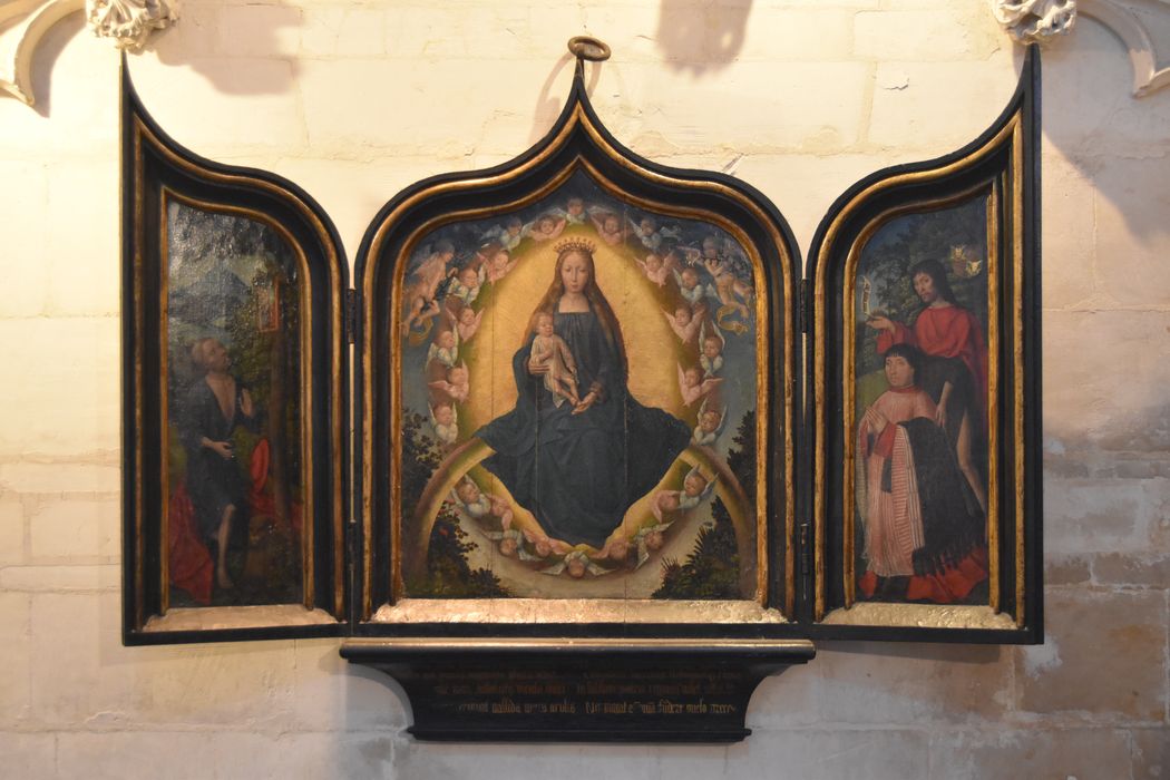 tableau (triptyque) : Vierge glorieuse (la), saint Jérome et le donateur, Jean Thoron accompagné de son patron, l'Annonciation - © Ministère de la Culture (France), Médiathèque du patrimoine et de la photographie, diffusion GrandPalaisRmn Photo