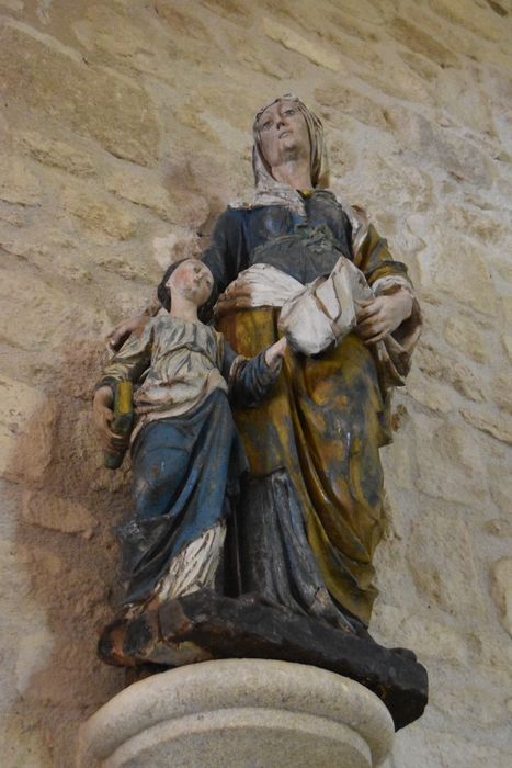 groupe sculpté (petite nature) : Sainte Anne et la Vierge