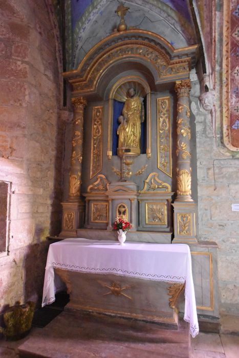 retable de la chapelle nord, statue : Saint Joseph et l'Enfant Jésus