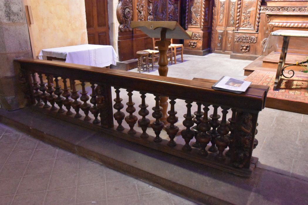 clôture de choeur (table de communion), vue partielle