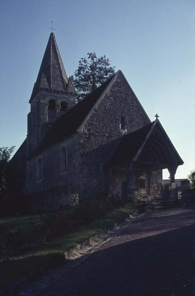 Ensemble nord-ouest, porche et clocher