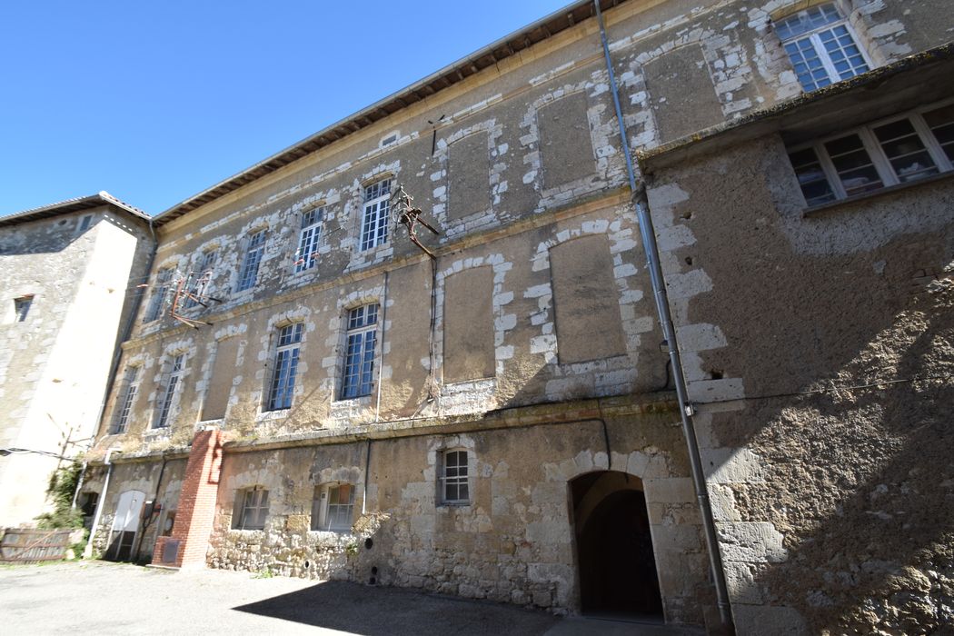 aile ouest, façade ouest, vue partielle