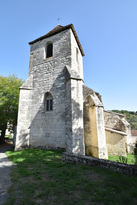 clocher, élévation ouest, vue partielle