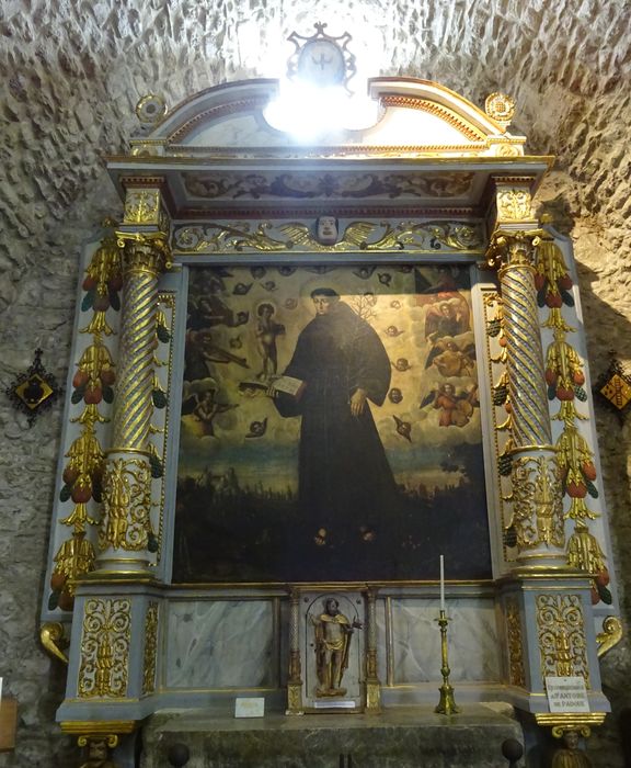 Retable, tableau de saint Antoine : saint Antoine