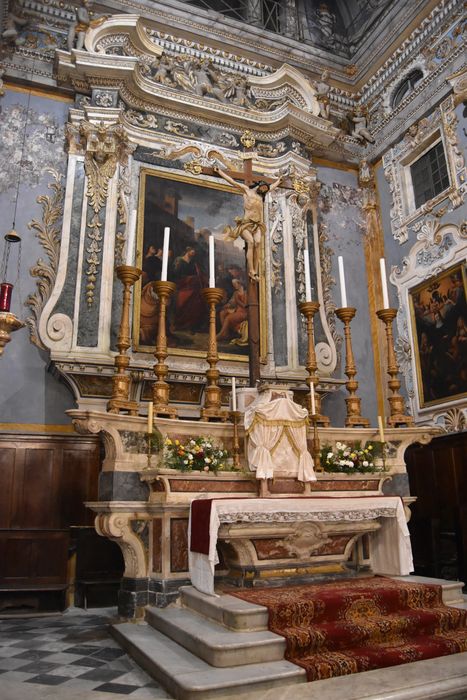 retable du maître-autel, tableau : Saint Jacques le Majeur apparaissant à un malade - © Ministère de la Culture (France), Médiathèque du patrimoine et de la photographie, diffusion GrandPalaisRmn Photo