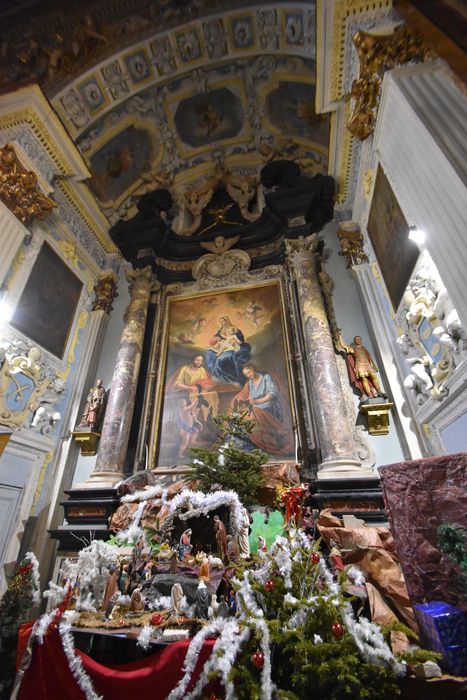 autel, retable, tableau : les Saints Crépinien et Crépin cordonniers aux pieds de la Vierge - © Ministère de la Culture (France), Médiathèque du patrimoine et de la photographie, diffusion GrandPalaisRmn Photo