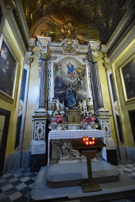autel, retable, tableau : Coeur immaculé de Marie