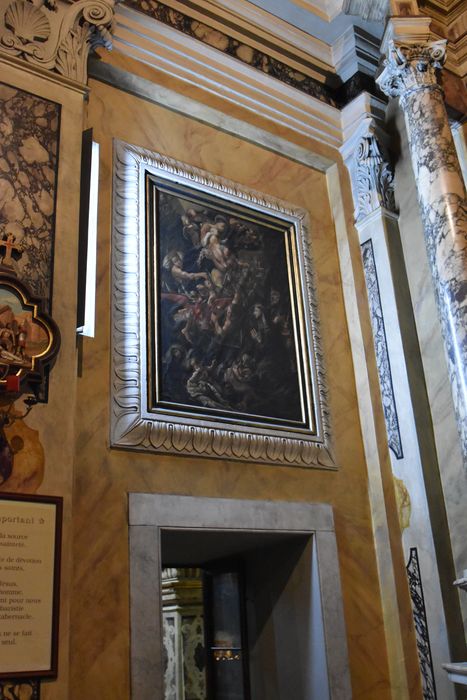 tableau : la Vierge à l'Enfant apparaissant à sainte Françoise Romaine